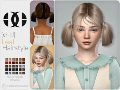 Leal Hairstyle [Child] By Darknightt Sims 4 CC