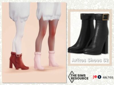 Leather Boots / 52 By Arltos Sims 4 CC