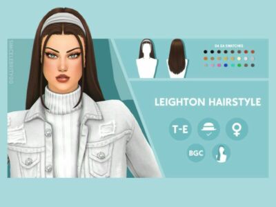 Leighton Hairstyle By Simcelebrity00 Sims 4 CC