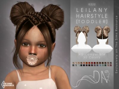 Leilany Hairstyle [Toddler] By Darknightt Sims 4 CC