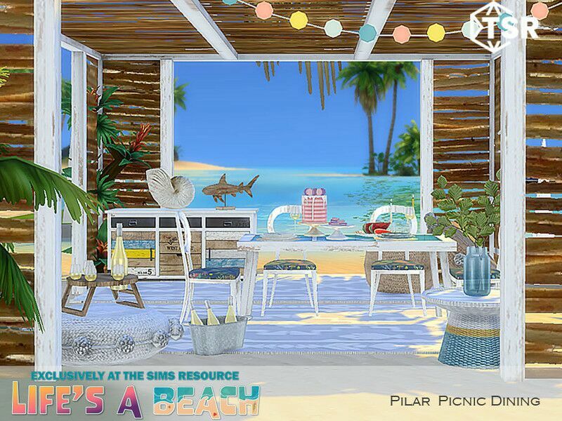 Lifesabeach_Picnic Diningroom Sims 4 CC