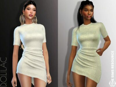 Linen Mini Dress DO898 Sims 4 CC