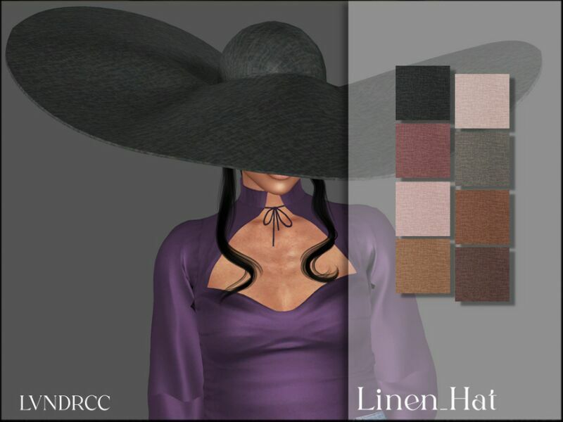 Linen_Hat By Lvndrcc Sims 4 CC