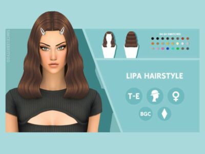 Lipa Hairstyle By Simcelebrity00 Sims 4 CC