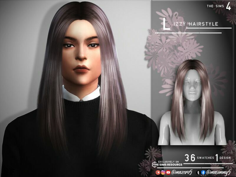 Lizzy Hairstyle By Mazero5 Sims 4 CC