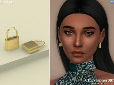 Locket Earrings By Christopher067 Sims 4 CC