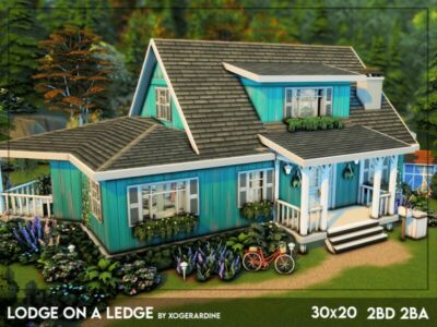 Lodge ON A Ledge (NO CC) By Xogerardine Sims 4 CC