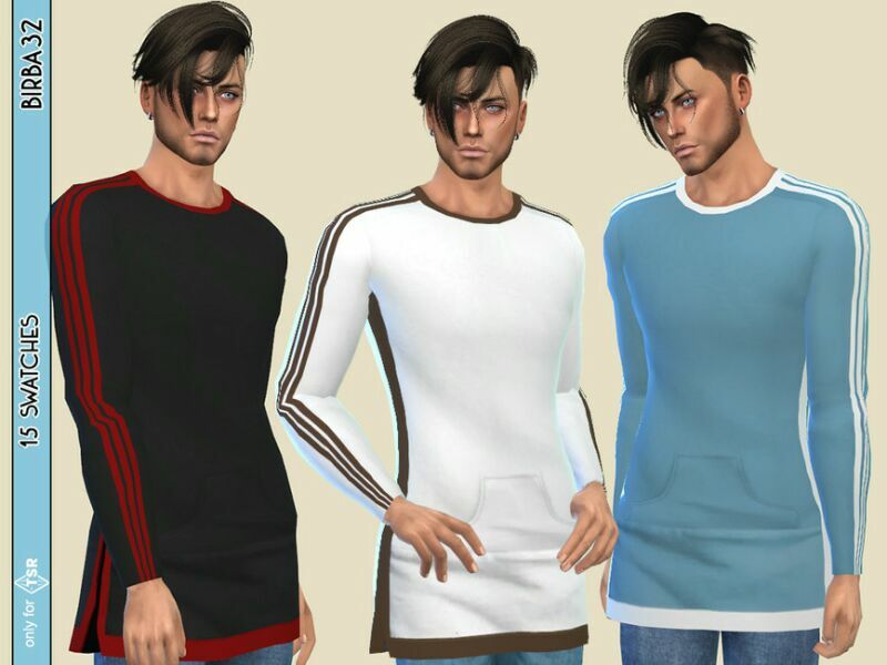 Long Sweater – MAN By Birba32 Sims 4 CC