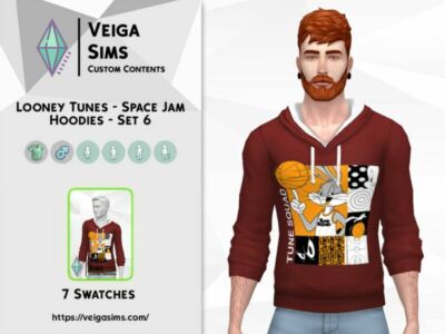 Looney Tunes – Space JAM Hoodies – SET 6 Sims 4 CC