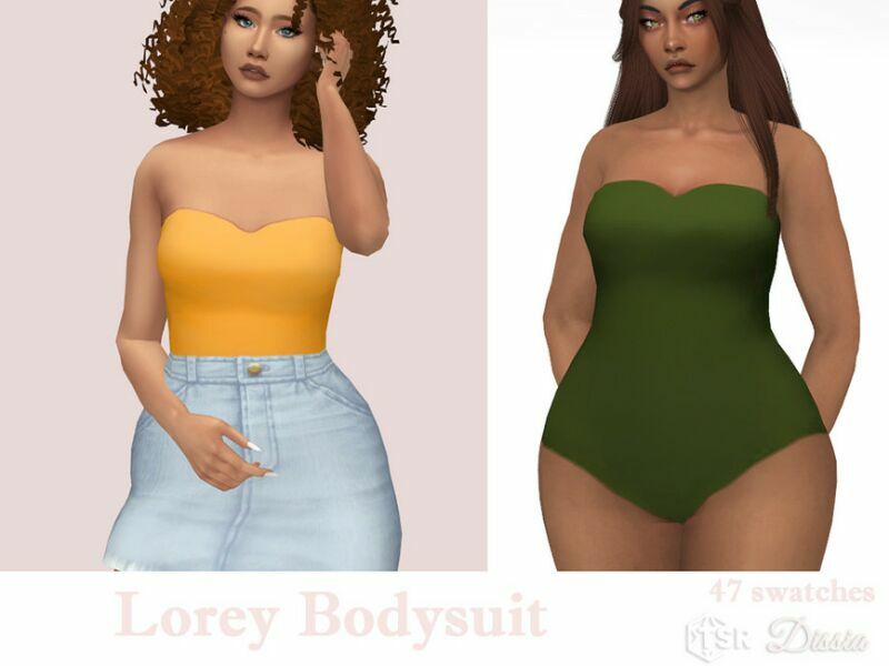 Lorey Bodysuit (TOP) By Dissia Sims 4 CC