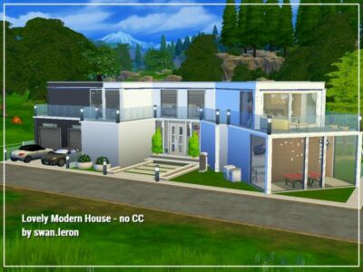 Lovely Modern House – NO CC Sims 4 CC