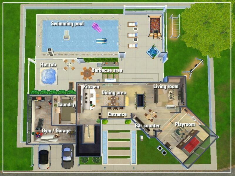 sims 4 cc lovely modern house no cc 2