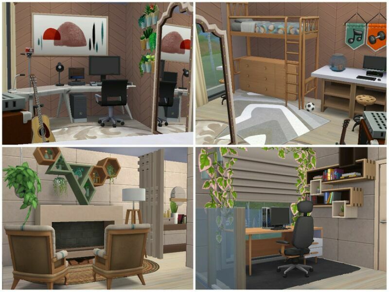 sims 4 cc lovely modern house no cc 6