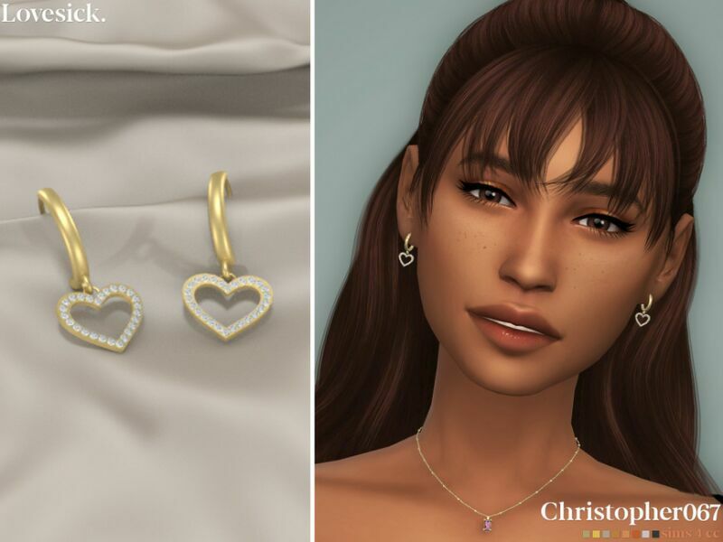 Lovesick Earrings By Christopher067 Sims 4 CC