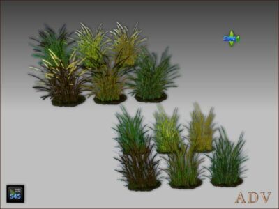 LOW And High Reed Grass Sims 4 CC