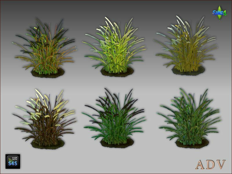 sims 4 cc low and high reed grass 3