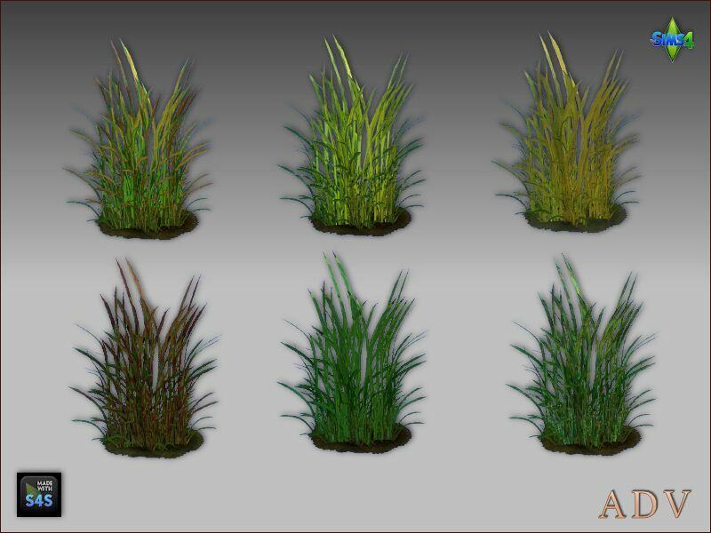 sims 4 cc low and high reed grass 4