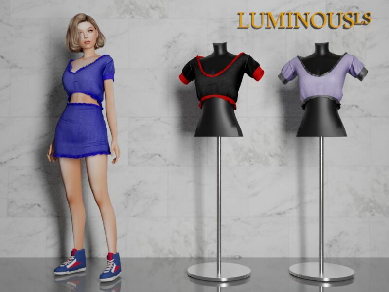 LS SET15 -Leika TOP- By Luminousls Sims 4 CC