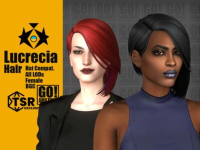 Lucrecia Hair By Goamazons Sims 4 CC