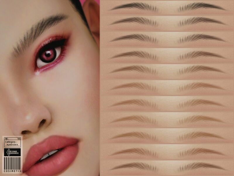 LUE Eyebrow | N44 By Cosimetic Sims 4 CC