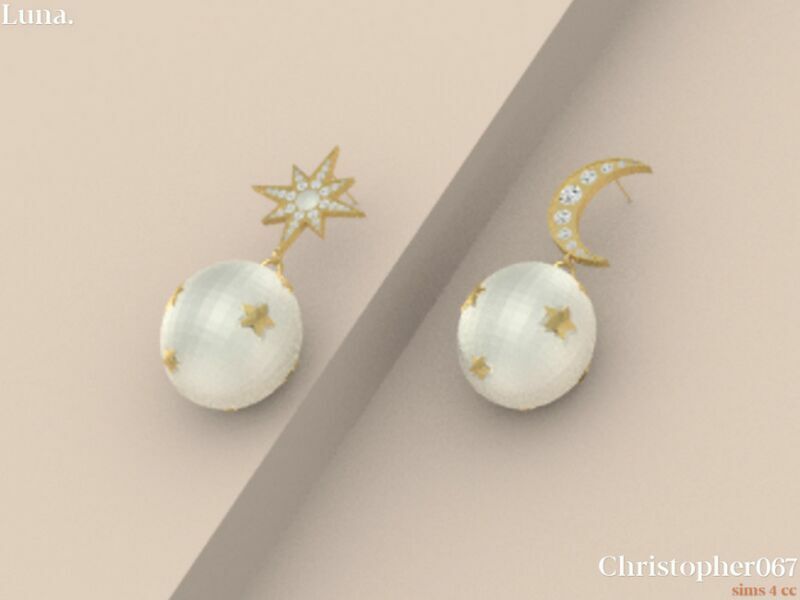 sims 4 cc luna earrings by christopher067 3