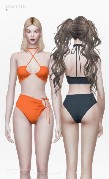 sims 4 cc magda butrym nylon swim set by charonlee 2