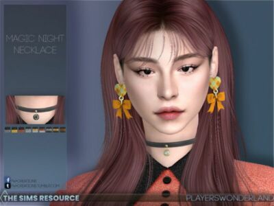 Magic Night Necklace By Playerswonderland Sims 4 CC