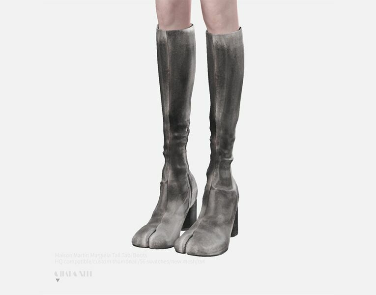 Maison Martin Margiela Tall Tabi Boots By Charonlee Sims 4 CC