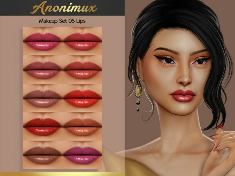 Makeup SET 05 – Lipstick Sims 4 CC