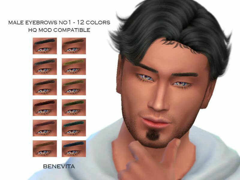 Male Eyebrows NO1 [HQ] By Benevita Sims 4 CC