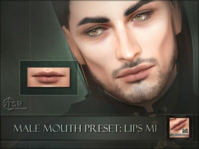 Male Mouth Preset – Lips M1 Sims 4 CC