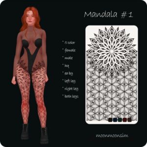 Mandala Tattoo 1 By Moonmoonsim Sims 4 CC