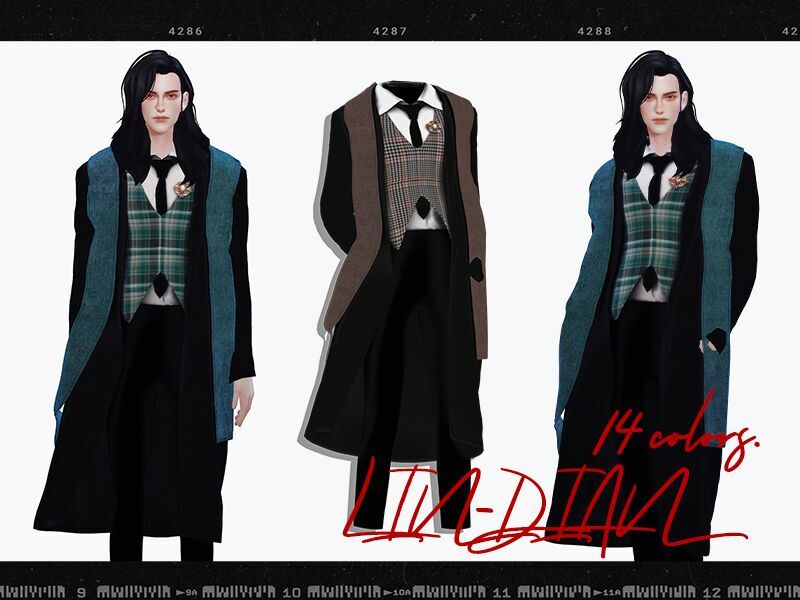 Man’S Coat Sims 4 CC