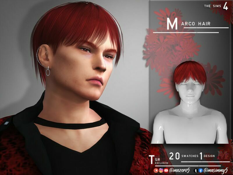 Marco Hair By Mazero5 Sims 4 CC