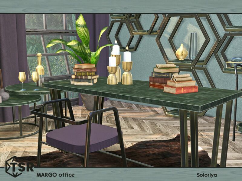 sims 4 cc margo office by soloriya 2