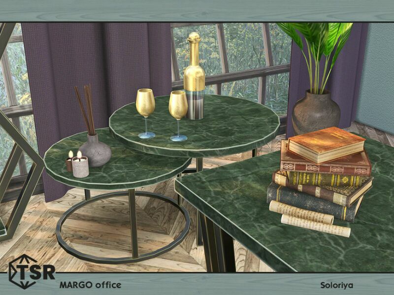 sims 4 cc margo office by soloriya 4