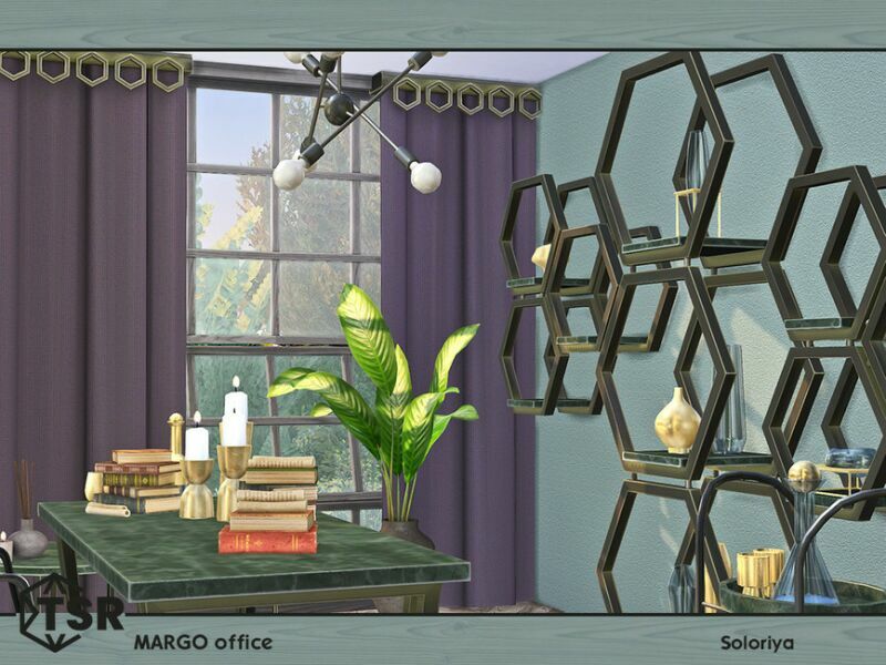 sims 4 cc margo office by soloriya 5