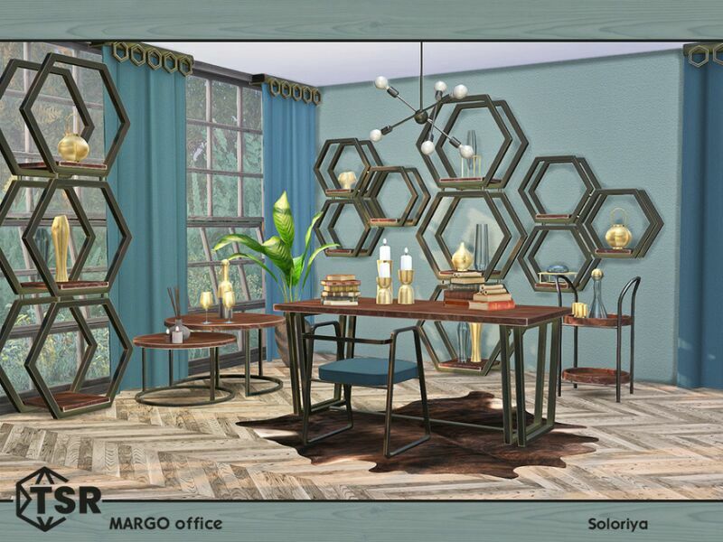 sims 4 cc margo office by soloriya 6