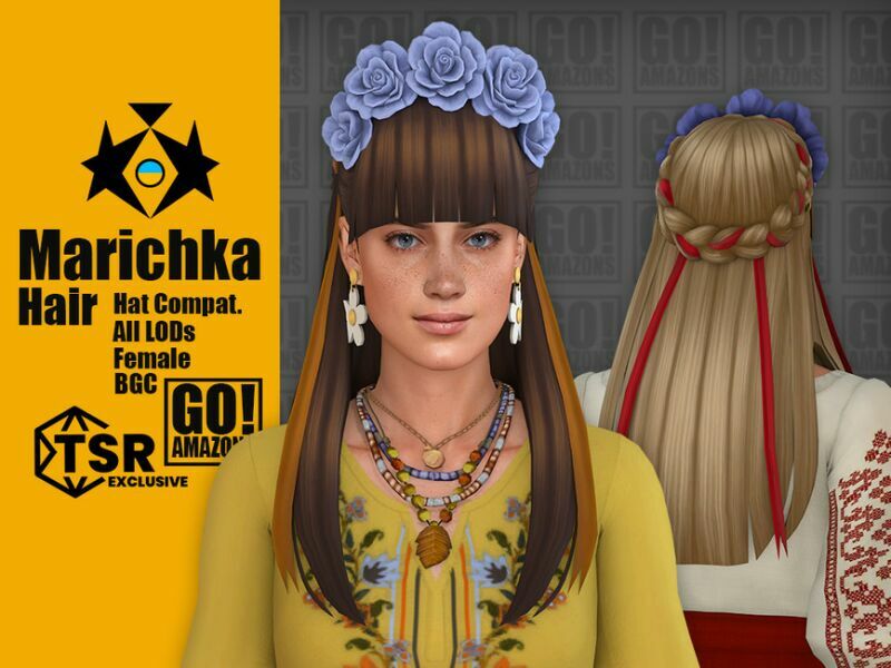 Marichka Hair By Goamazons Sims 4 CC