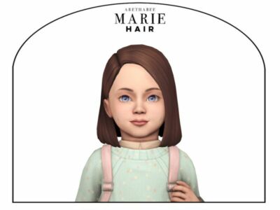 Marie Hair (Toddler) By Arethabee Sims 4 CC