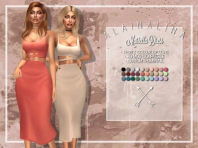 Mariella Dress By Alainalina Sims 4 CC