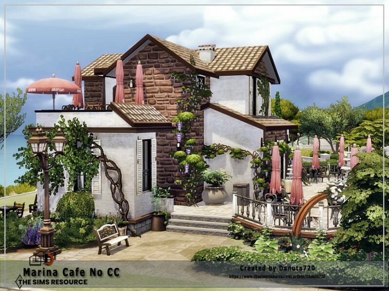 Marina Cafe II- NO CC By Danuta720 Sims 4 CC