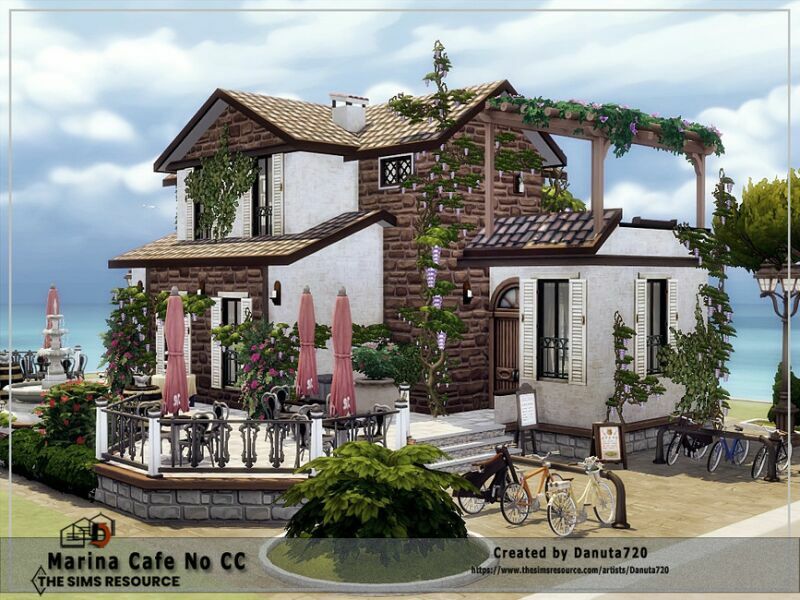 sims 4 cc marina cafe ii no cc by danuta720 2