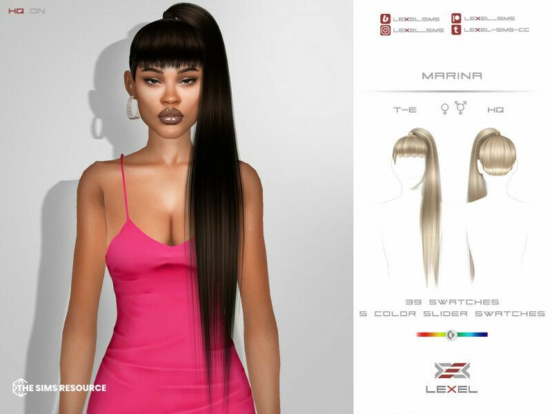 Marina – Hairstyle Sims 4 CC