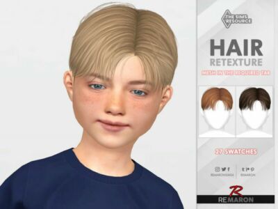 Maritini Child Hair Retexture Mesh Needed By Remaron Sims 4 CC