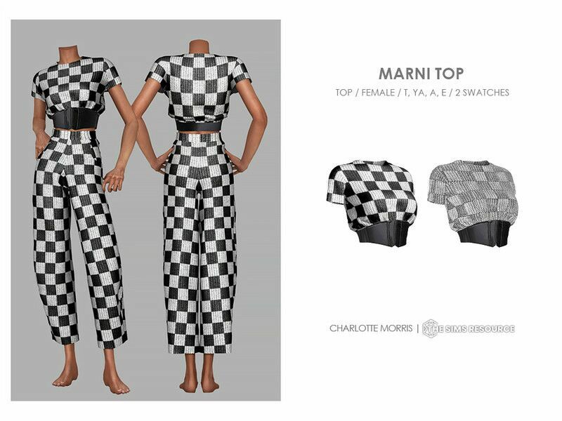 Marni TOP Sims 4 CC