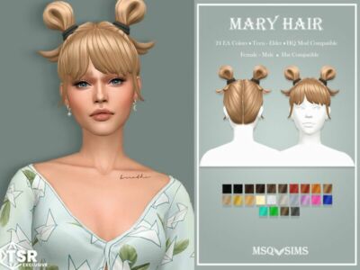 Mary Hair By Msqsims Sims 4 CC