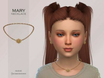 Mary Necklace Child By Suzue Sims 4 CC