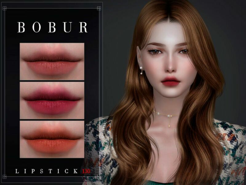 Matte Lipstick 130 By Bobur3 Sims 4 CC