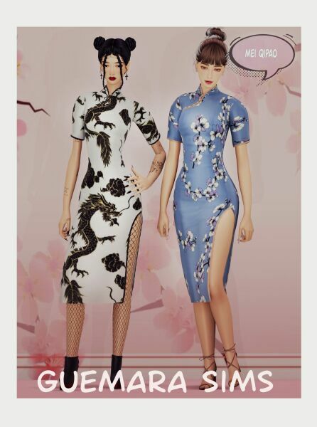 sims 4 cc mei qipao 2